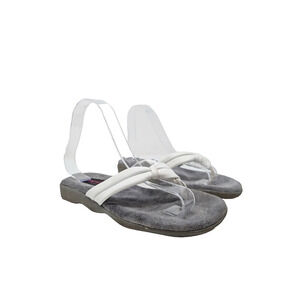 Famolare Wave There Lite Sandals White Flip Flop Slip On Women's Size 6.5